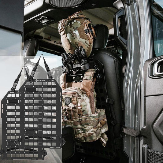 PETAC GEAR Tactical Car Seat Back Organizer | Rigid Molle Panels for Vehicles | Truck Mount Rack Panel for Tactical Gear Accessories. …