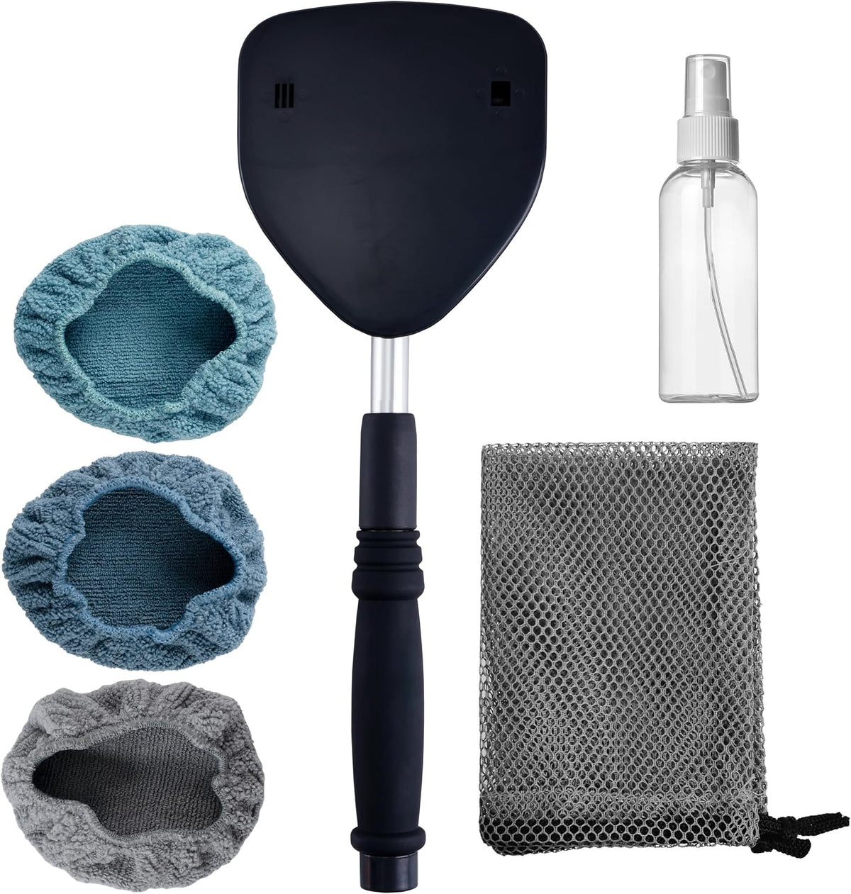 POLYTE Pivoting Windshield Glass Cleaning Tool Extendable Aluminum Handle