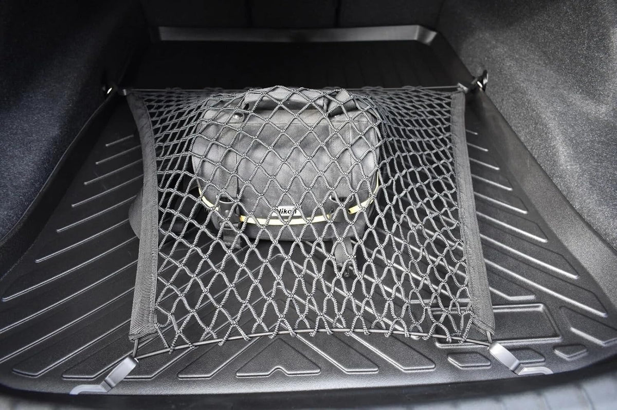 Trunk Organizer Cargo Net for BMW 5-Series 1999-2023 – Floor Style Cargo Net for Sedan – Premium Mesh Car Trunk Organizer Vehicle Carrier Storage – Compatible with BMW 5-Series