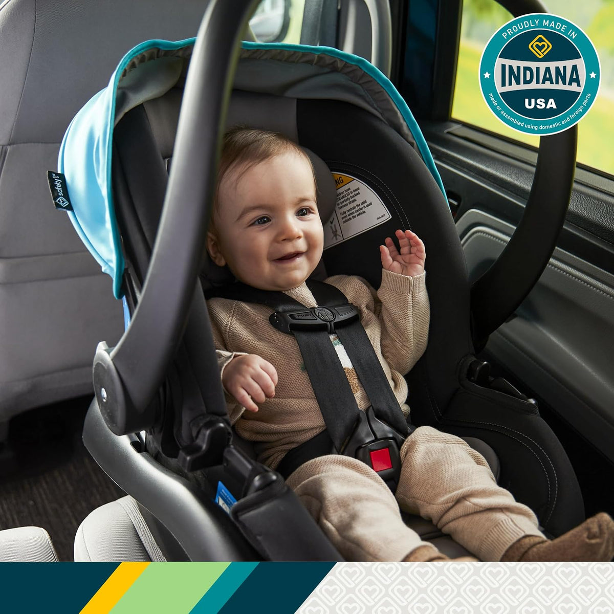 Safety 1st OnBoard FLX Infant Car Seat with Base, Lightweight Baby Car Seat for Travel, Lake Blue 2