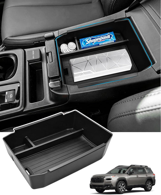 Center Console Organizer Tray for 2026 Subaru Outback Wilderness/Premium/Limited/Touring/XT, Custom Fit Armrest Storage Insert with Non-Slip Mats