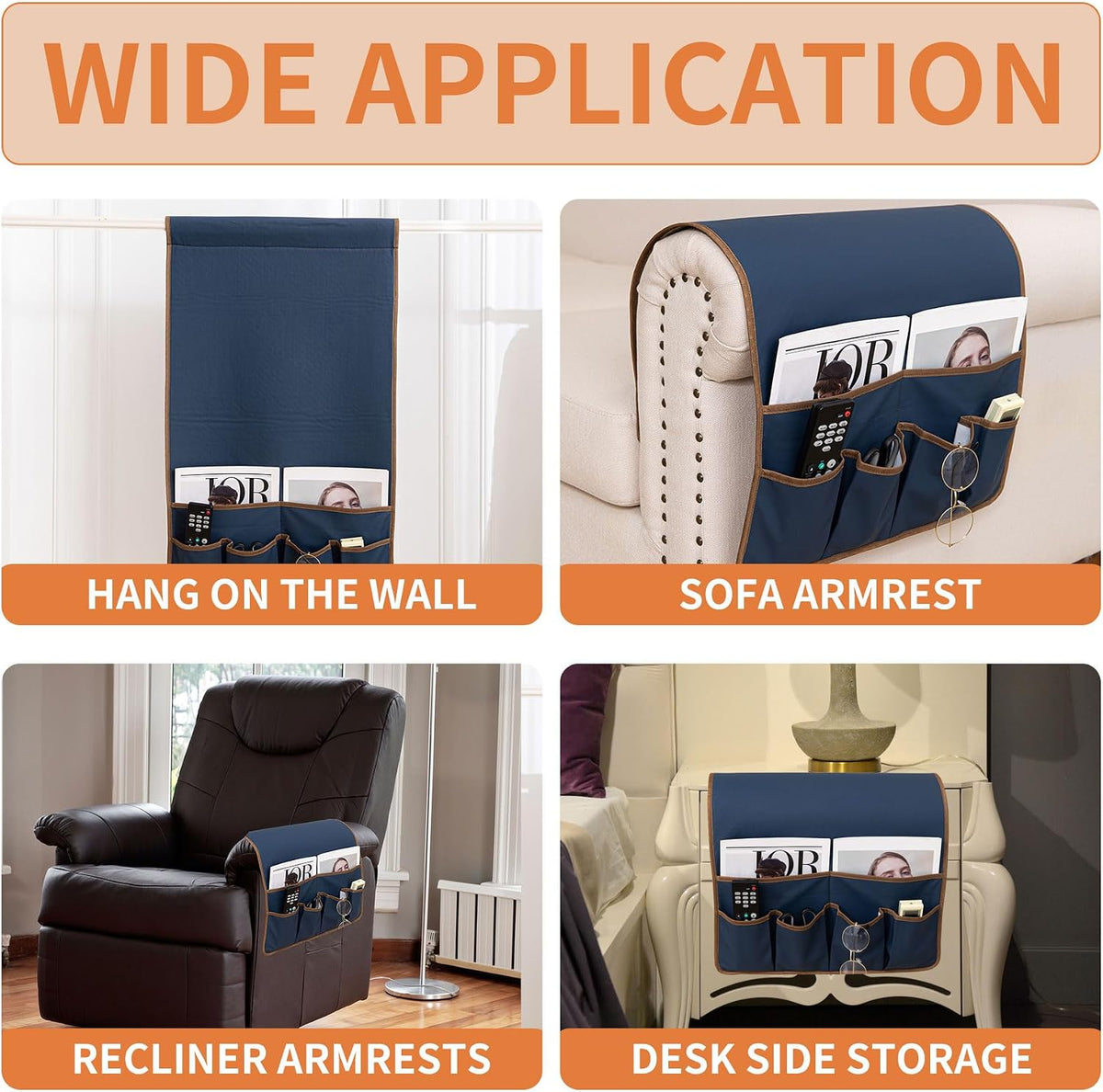 HAOMAIJIA Sofa Armrest Organizer, Remote Control Holder for Recliner Couch