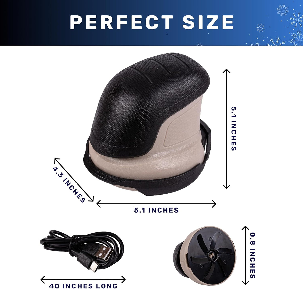 Zento Deals Electric Ice Scraper for Car Windshield – Rechargeable Snow Removal Tool with USB Cable, Cleaning Brush, and Polish Accessories for Effortless Ice and Snow Clearance