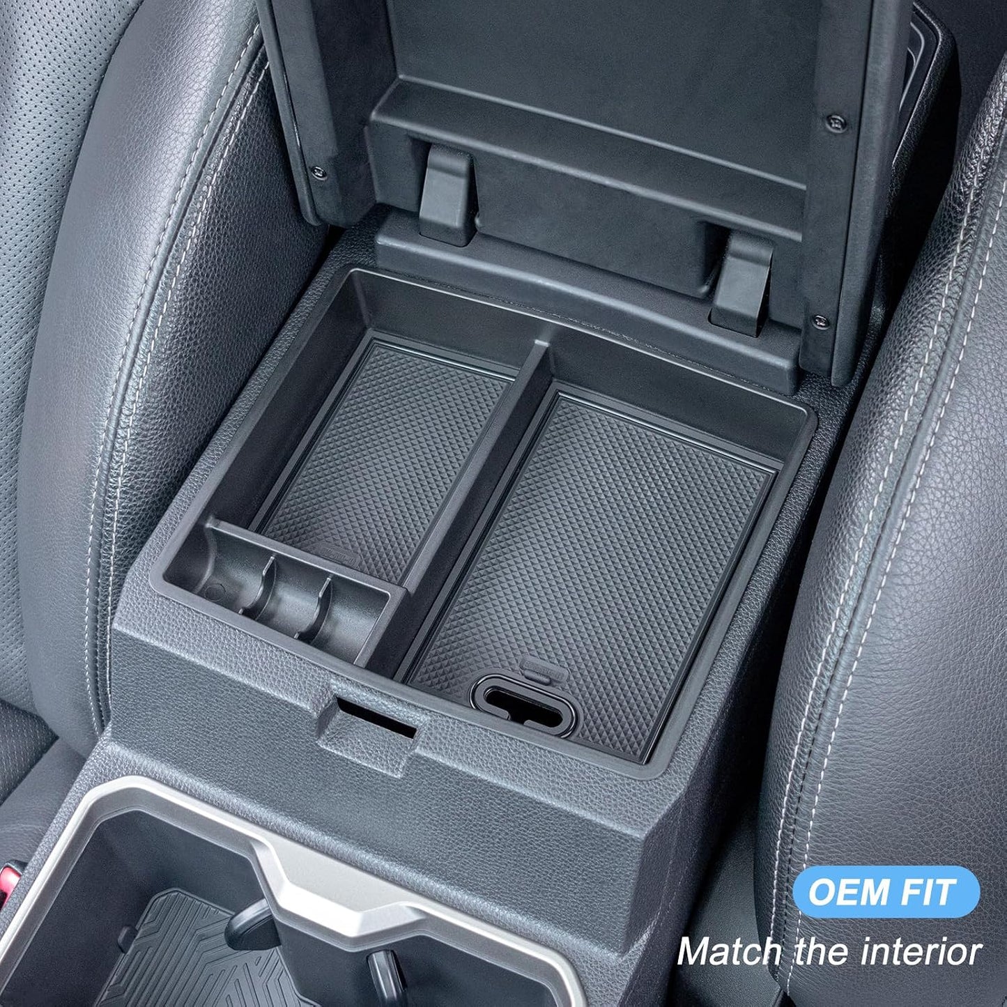 JKCOVER 2PCS Center Console Hidden Box Organizer Tray Compatible with 2024 2025 2026 Toyota Tacoma Accessories Armrest Secret Compartment And Armrest Tray Organizer