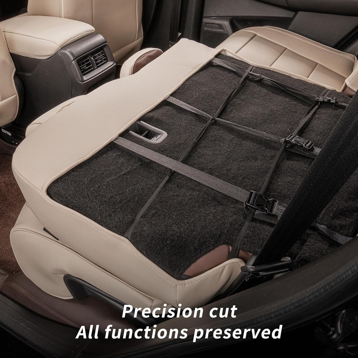 coverdream Custom Seat Covers for 2015-2016 Honda CR-V,Premium Faux Leather Car Seat Cover Set,Full Set Waterproof SUV Seat Protector,Armrest Covers Included (Beige)