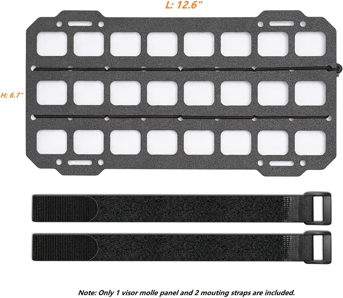 TACNEX Vehicle Rigid MOLLE Panel for Car Visor Organizer EDC Pouch Tool Holster Bag Holder Tactical Gear Rack Truck Equipment Mount Plate Modular Storage Shelf Auto Interior Accessories