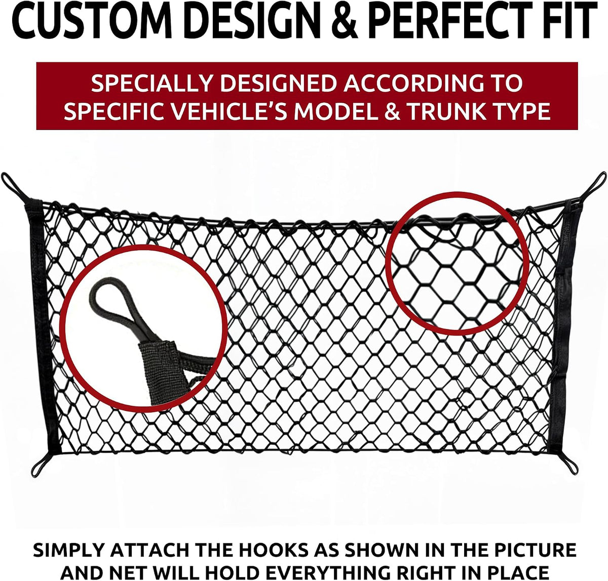 Envelope Style Trunk Cargo Net for Toyota Sienna 2011 12 13 14 15 2016 2017 2018 2019 2020 New