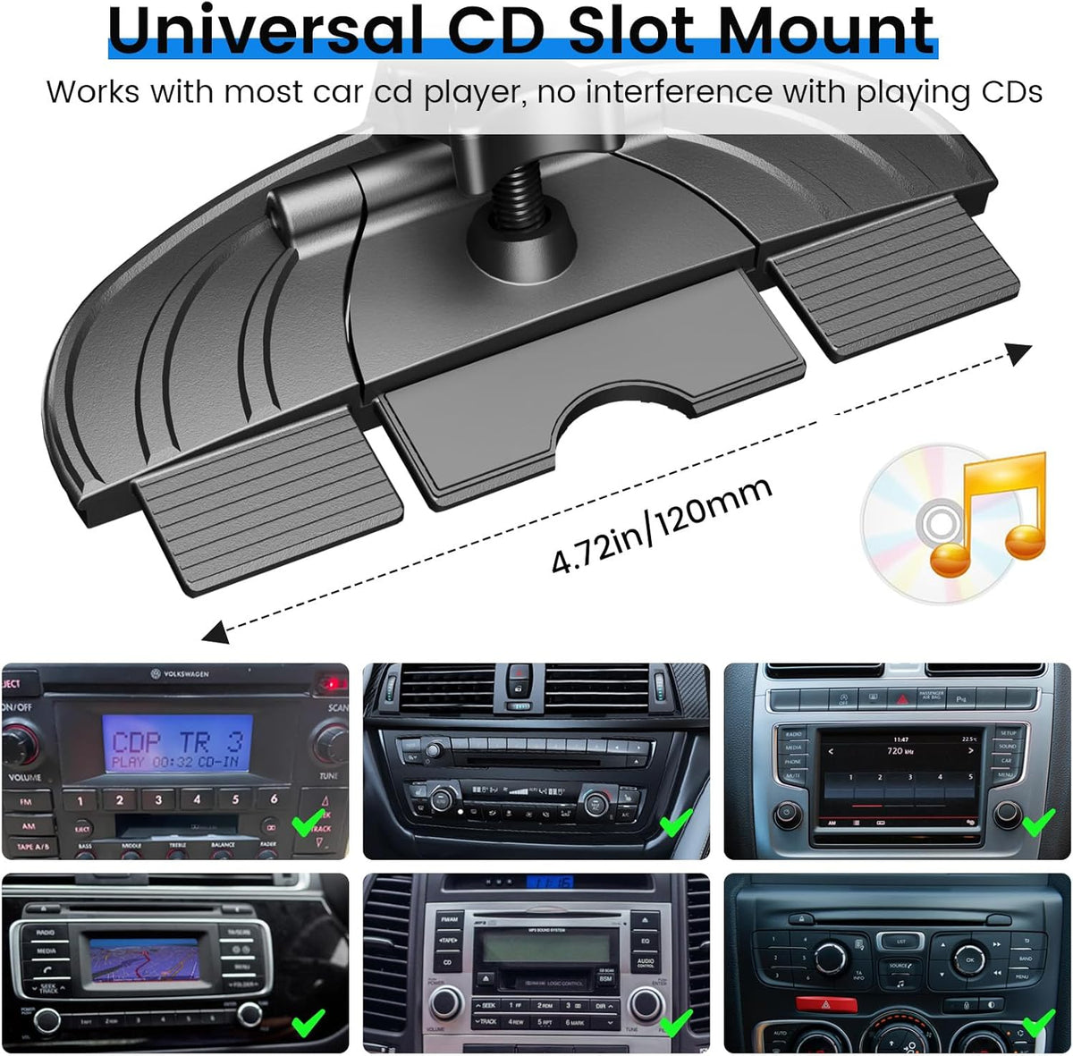 OHLPRO CD Slot Magsafe Car Mount Charger for iPhone 17 Wireless Car Charger