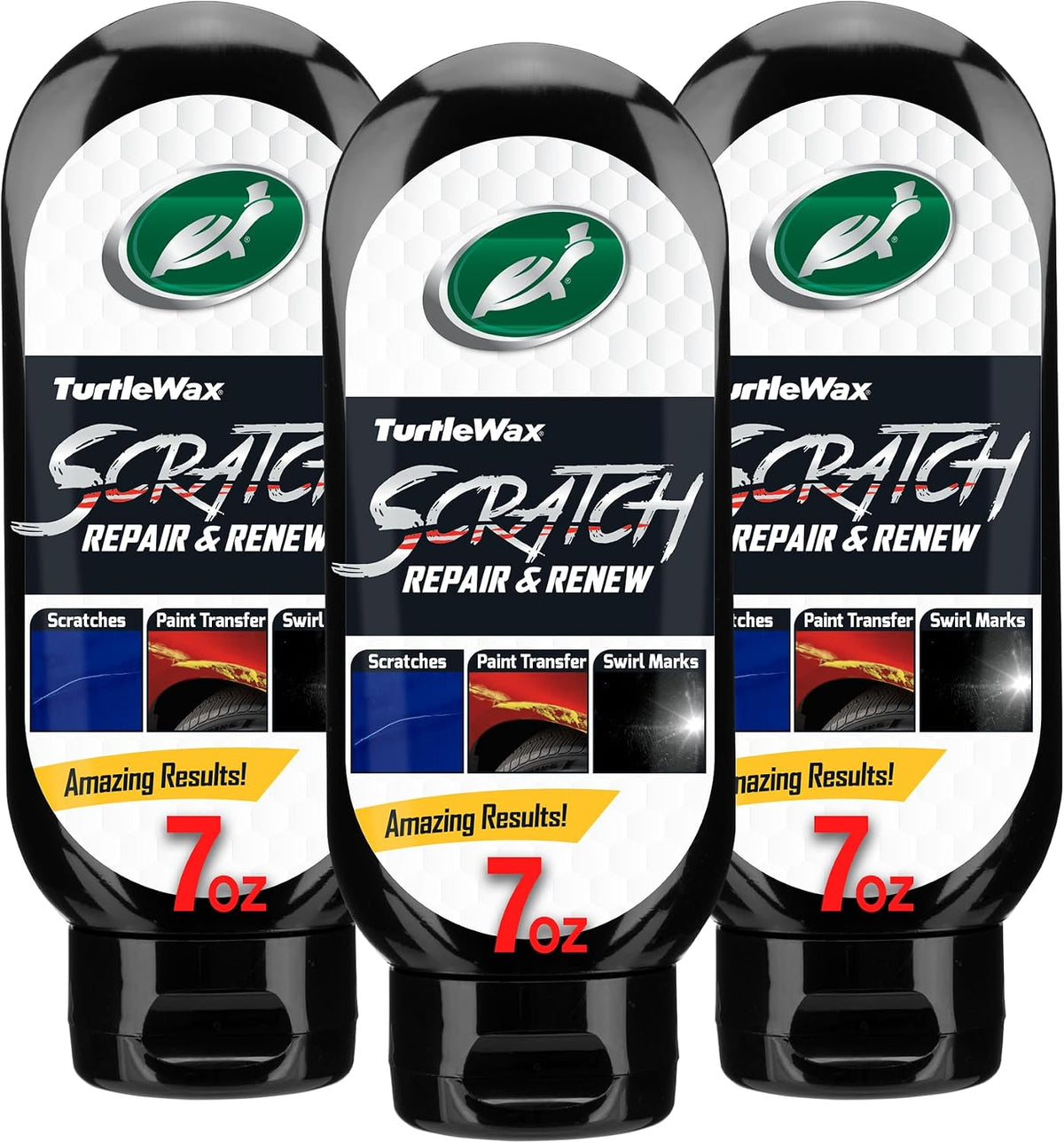 Turtle Wax Scratch Repair & Renew, Car Scratch Remover, 7 oz. (Pack of 3)