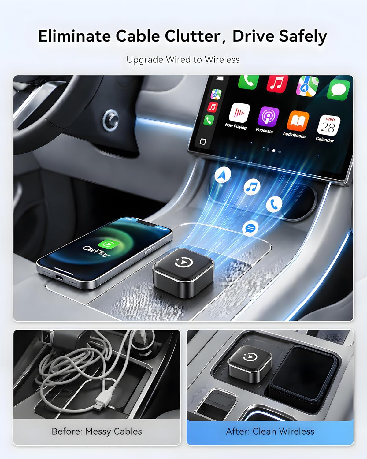 Spedal 2026 2-in-1 Wireless CarPlay & Android Auto Adapter
