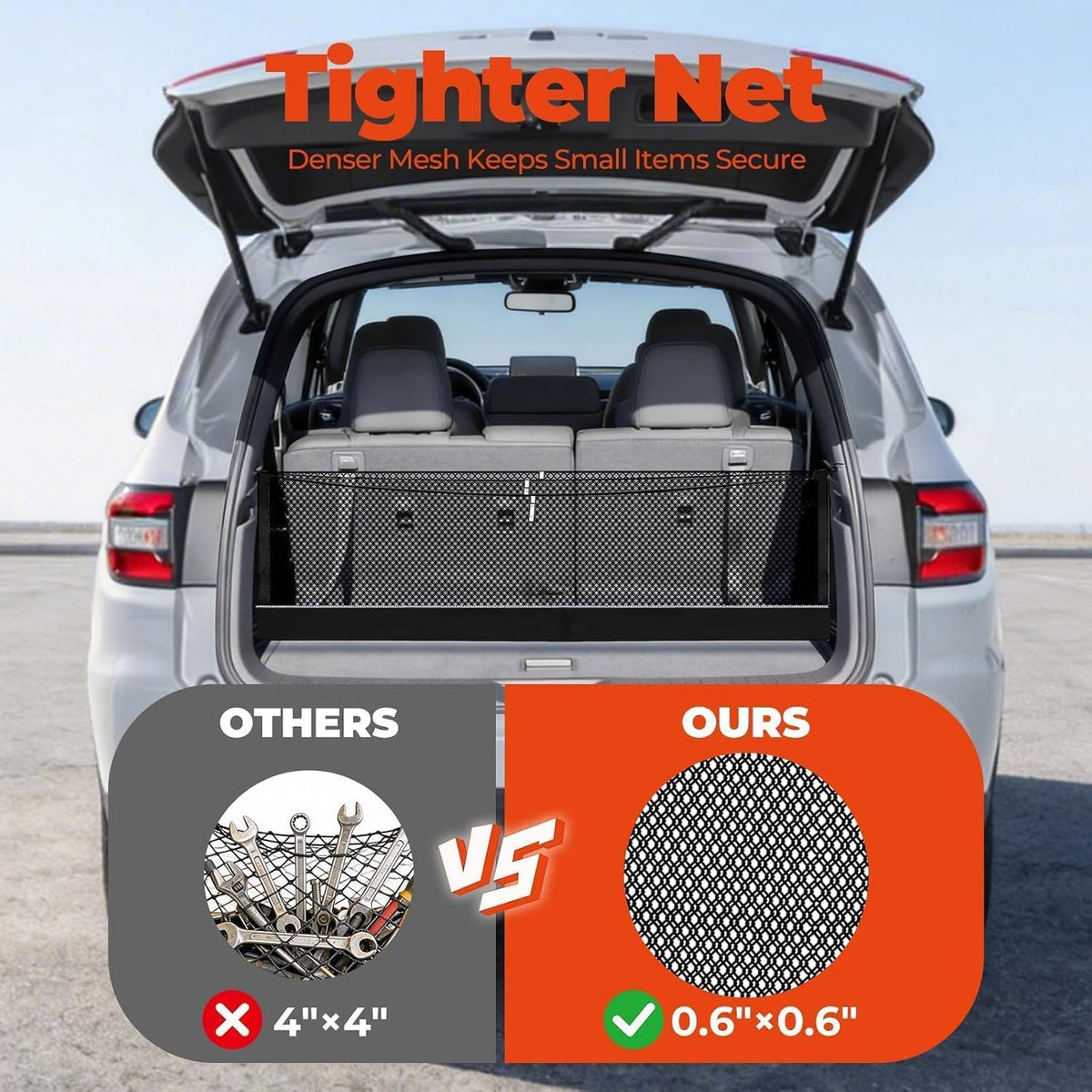 3-Layer Cargo Net for Subaru Forester 2025-2026, Zoned Storage Trunk Net
