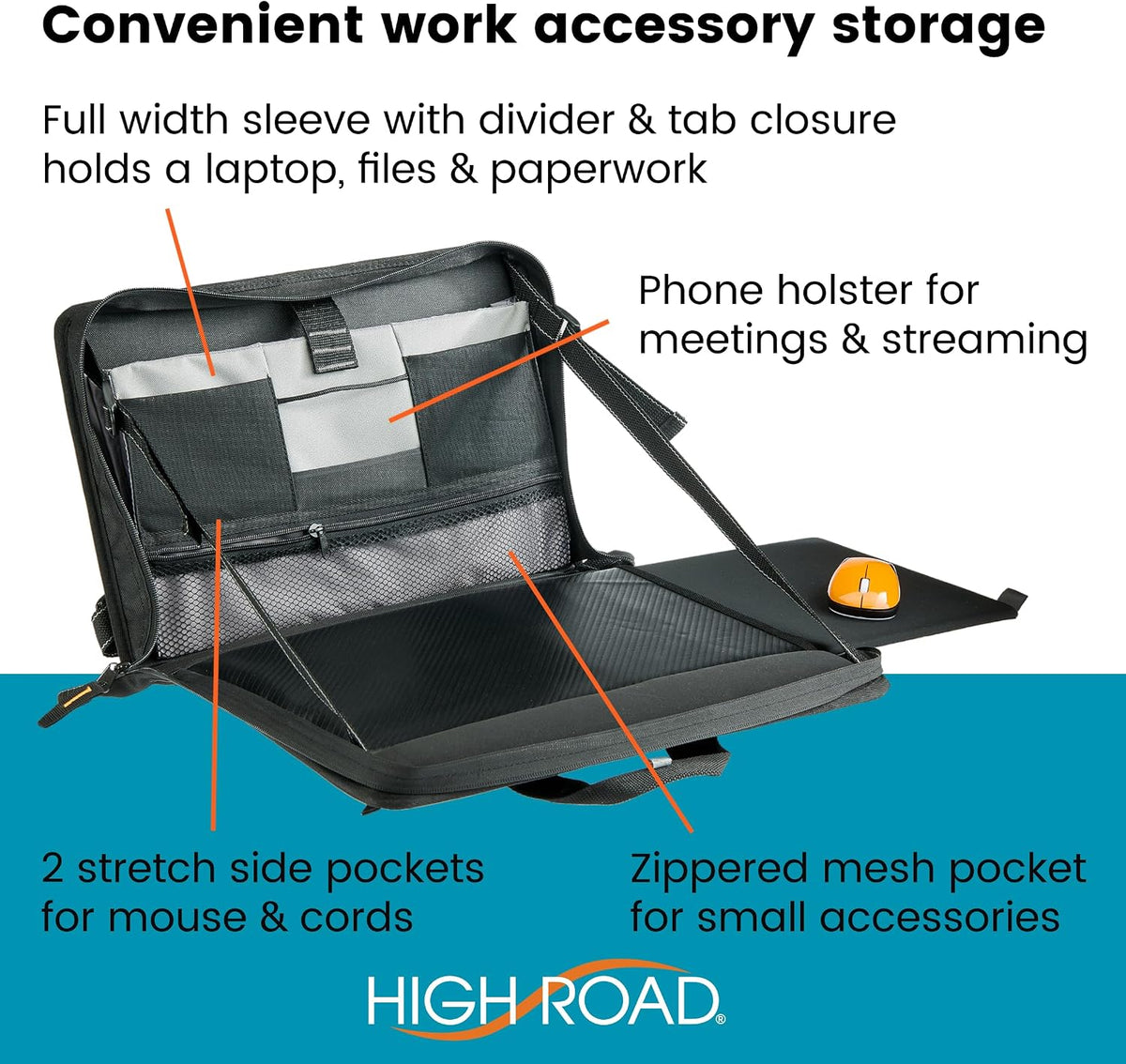 High Road Steering Wheel Desk and Laptop Holder for Car, Truck, Van and SUV