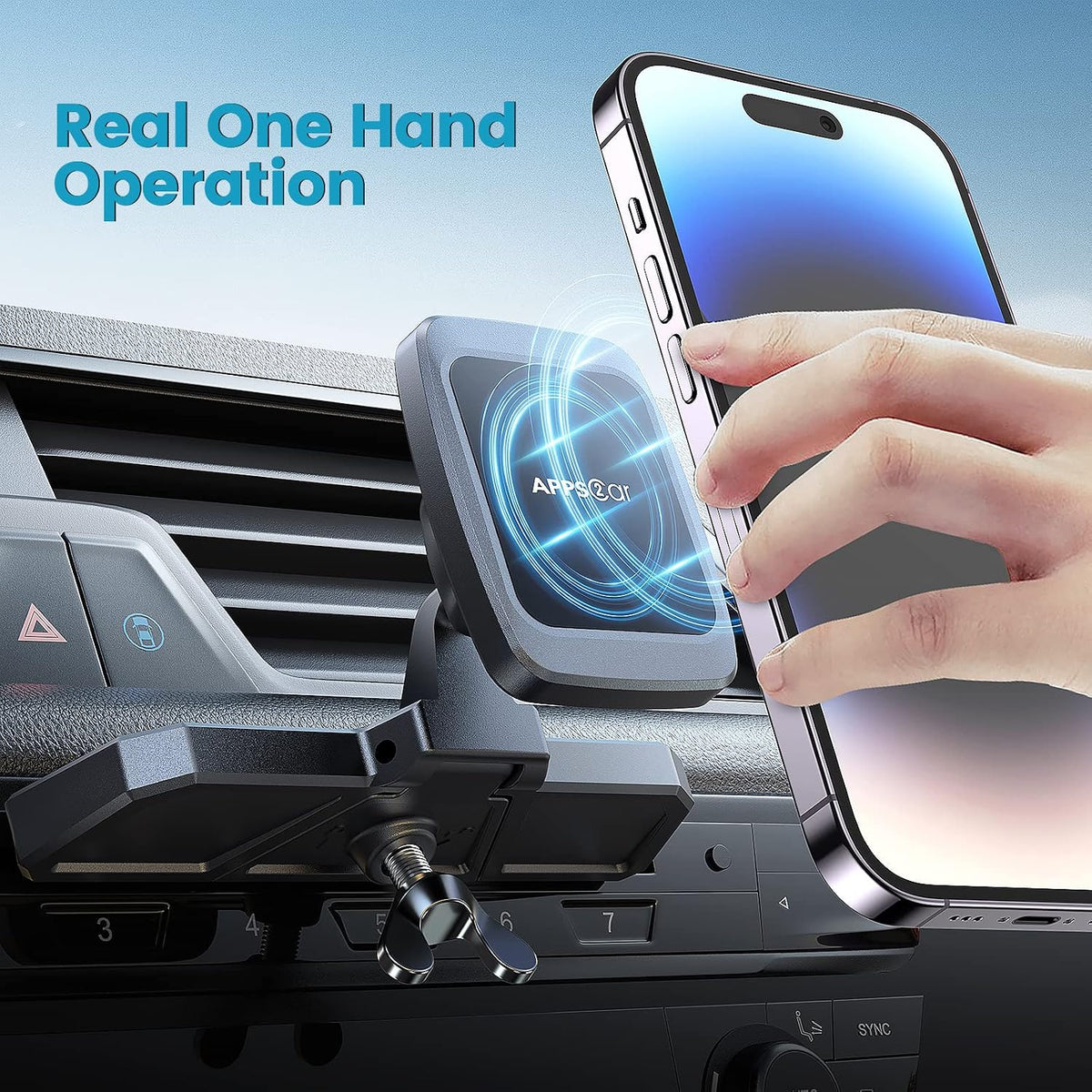 APPS2Car Magnetic CD Phone Holder for Car, Anti-Shake Magnet CD Slot Mount
