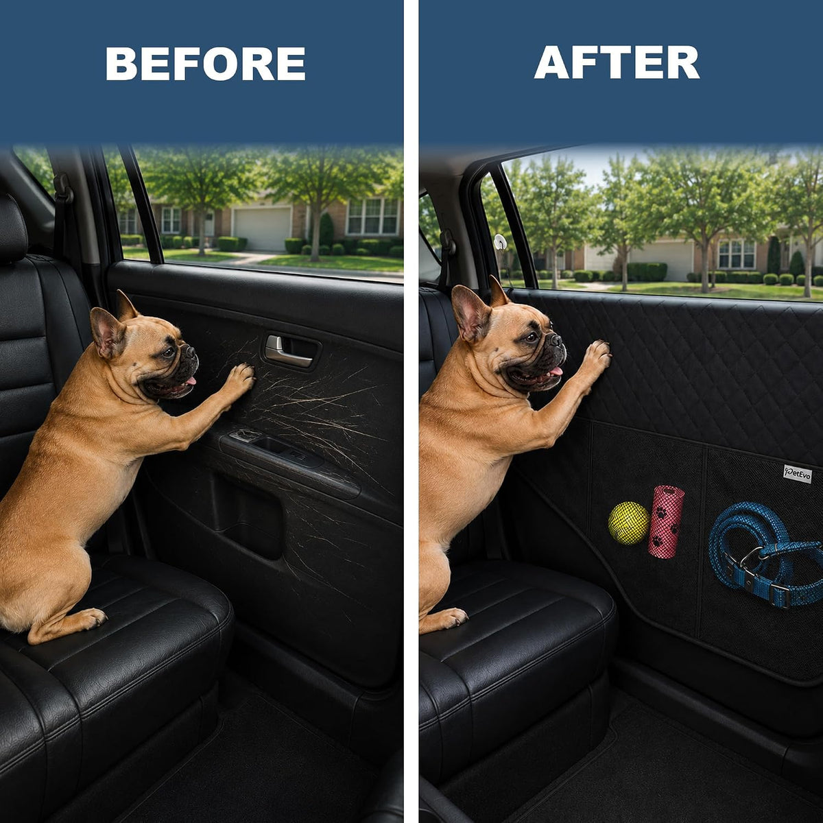 2026 Version-2X Extra Durable Premium Interior Car Door Protector from Dog Scratches - Pet Car Window Protector Door Covers - Waterproof Anti-Scratch, Scratch Resistant, Size 27.5" x 23.5"