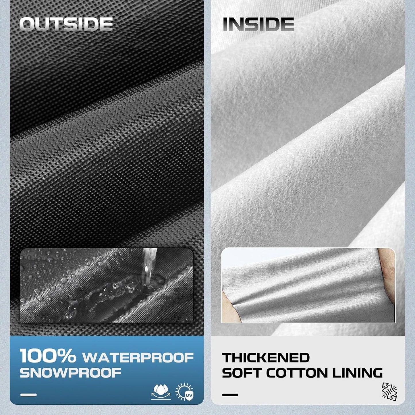 Kaugung 10 Layers Car Cover Custom Fit for Honda CRV CR-V (1995-2026), 100% Waterproof Full Exterior Cover with Vents, Towel & Repair Patches, Outdoor Rain Snow Sun UV Protection.