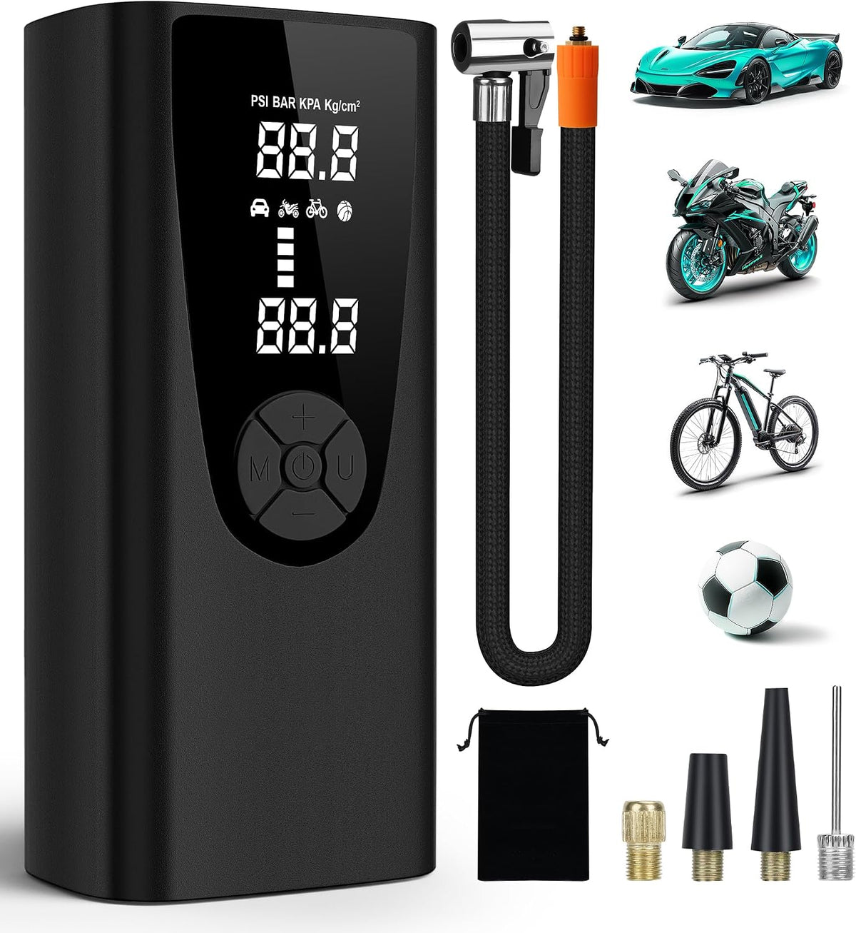 Tire Inflator Portable Air Compressor,180PSI Air Pump for Car Tires
