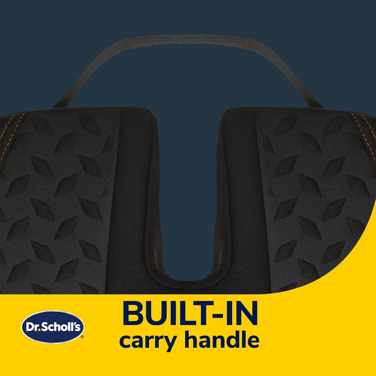 Dr. Scholl’s Max Support Copper-Infused Posterior Seat Cushion for Car, Truck, SUV — Black
