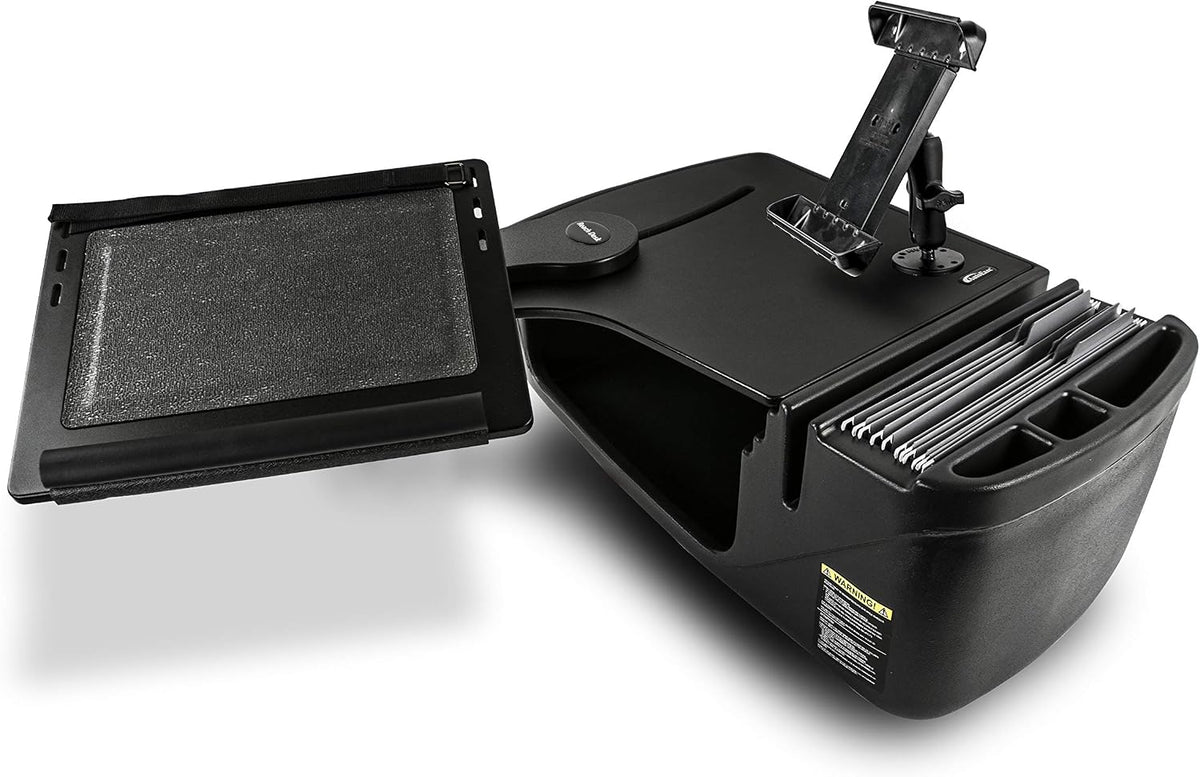 AutoExec Reach Car Desk for Your Vehicle Workstation and Mobile Office, Front Seat, Black with Tablet Mount