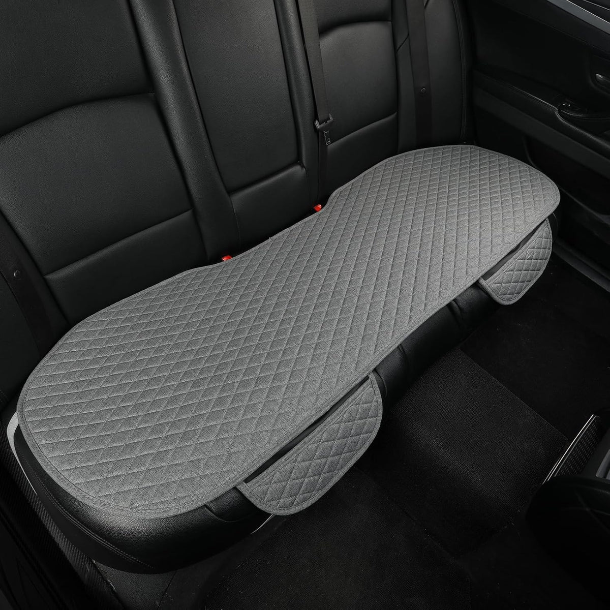 West Llama Linen Car Seat Covers,Bottom Seat Covers for Cars Include 1 Rear Bench Cover Universal Fits 90% Vehicles,SUVs,Cars,Sedans,Gray
