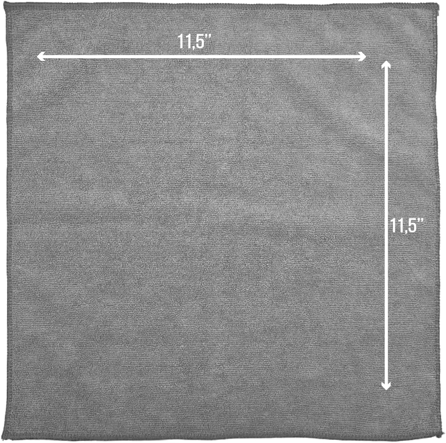 GREEN LIFESTYLE Microfiber Cleaning Cloth 11.5" x 11.5" 150 Pack - Edgeless Microfiber Towels for Cars, Cleaning Rags, Lint Free Car Microfiber Towel, Reusable Cleaning Cloths for House, Garage (Grey)