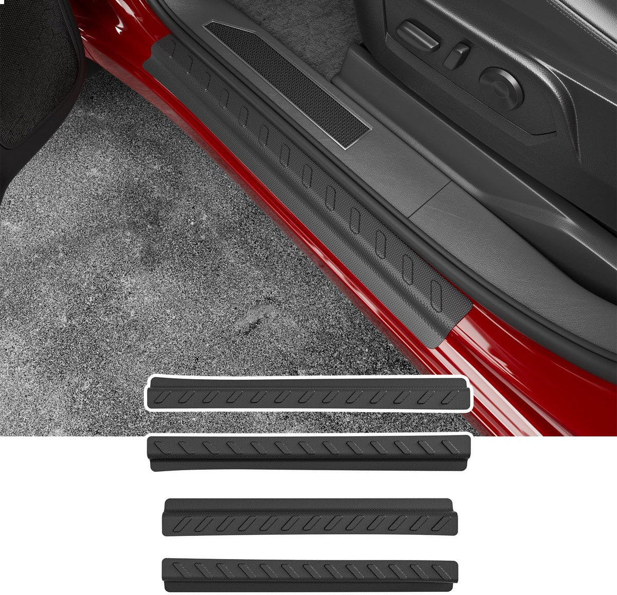 4PCS Door Sill Protector Compatible with 2019-2026 Chevy Silverado