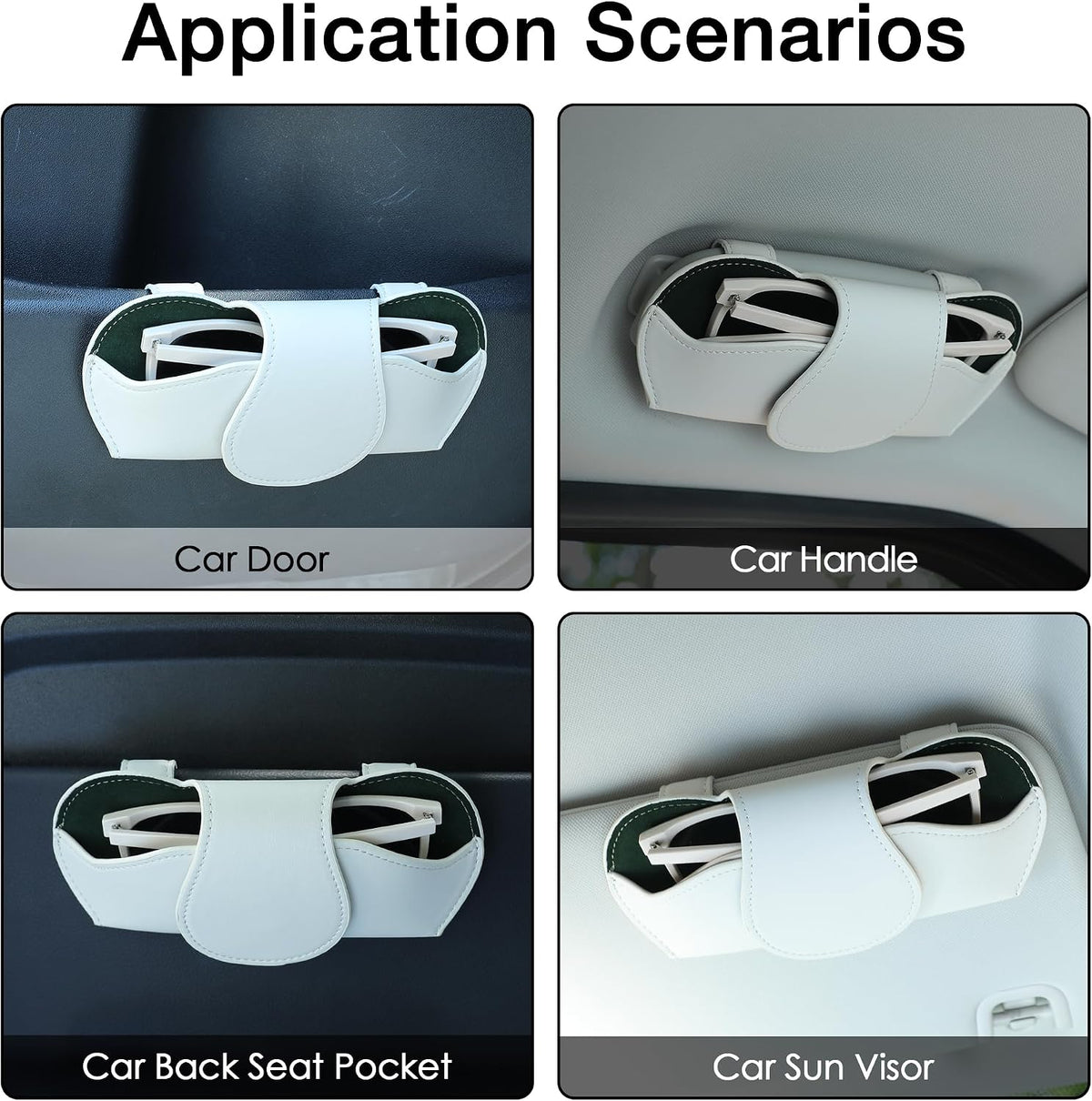 KINIVA Sunglass Clip & Holder, Magnetic Glasses Case for Car Organizer