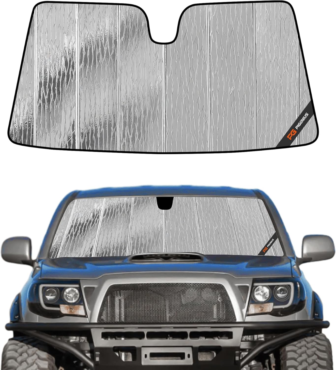 Pigenius Windshield Sun Shade for Toyota Tacoma 2005-2015 Front Window Sunshade - AstraGuard