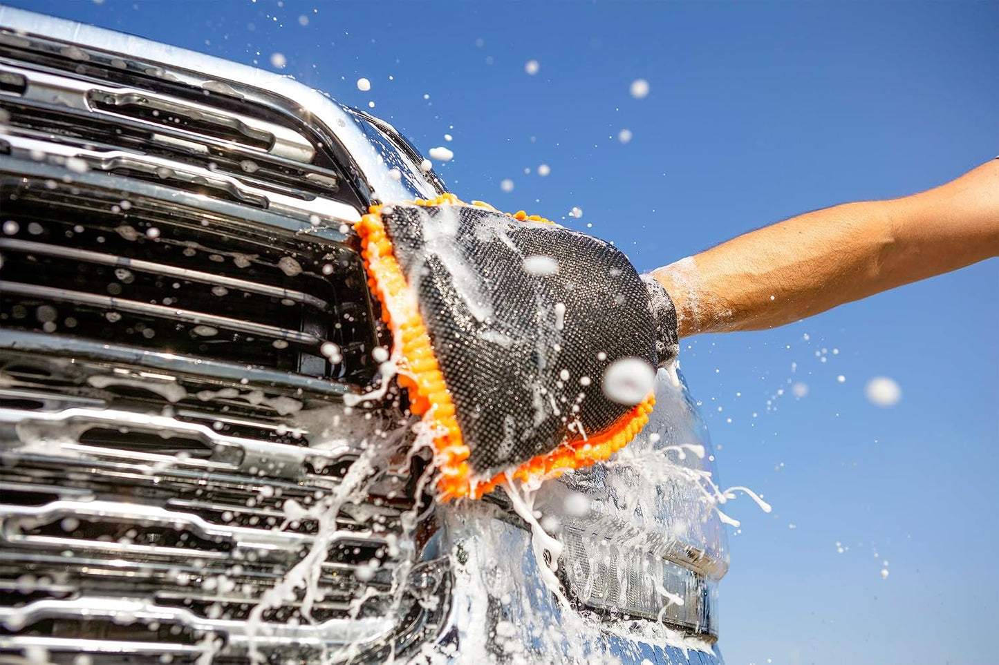 Car & RV Wash Brush Kit 48-144״ Long Extendable Handle Car, RV, Truck Washing Kit with Extension Pole - Microfiber Car Mop, Soft Washing Brush, Window Squeegee, Mitt, The Ultimate RV-Wash Cleaning Kit