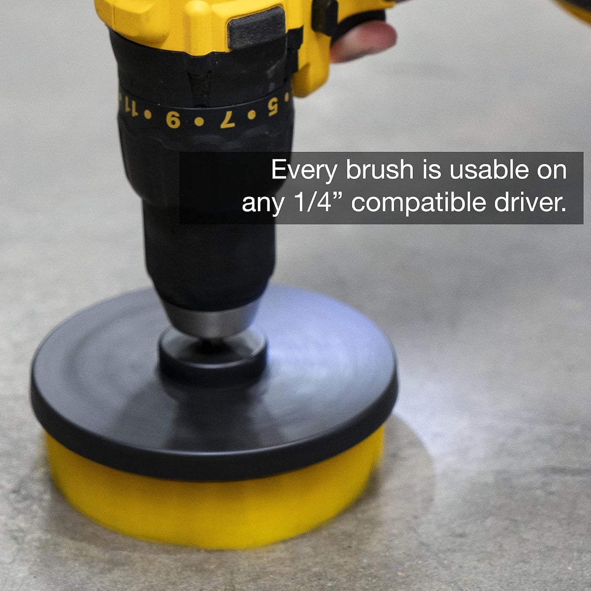 NEIKO 00321A Drill Brush Set, 9-Piece All-Purpose Scrubbing Attachments for Cleaning & Car Detailing, Extended-Reach Power Scrubber