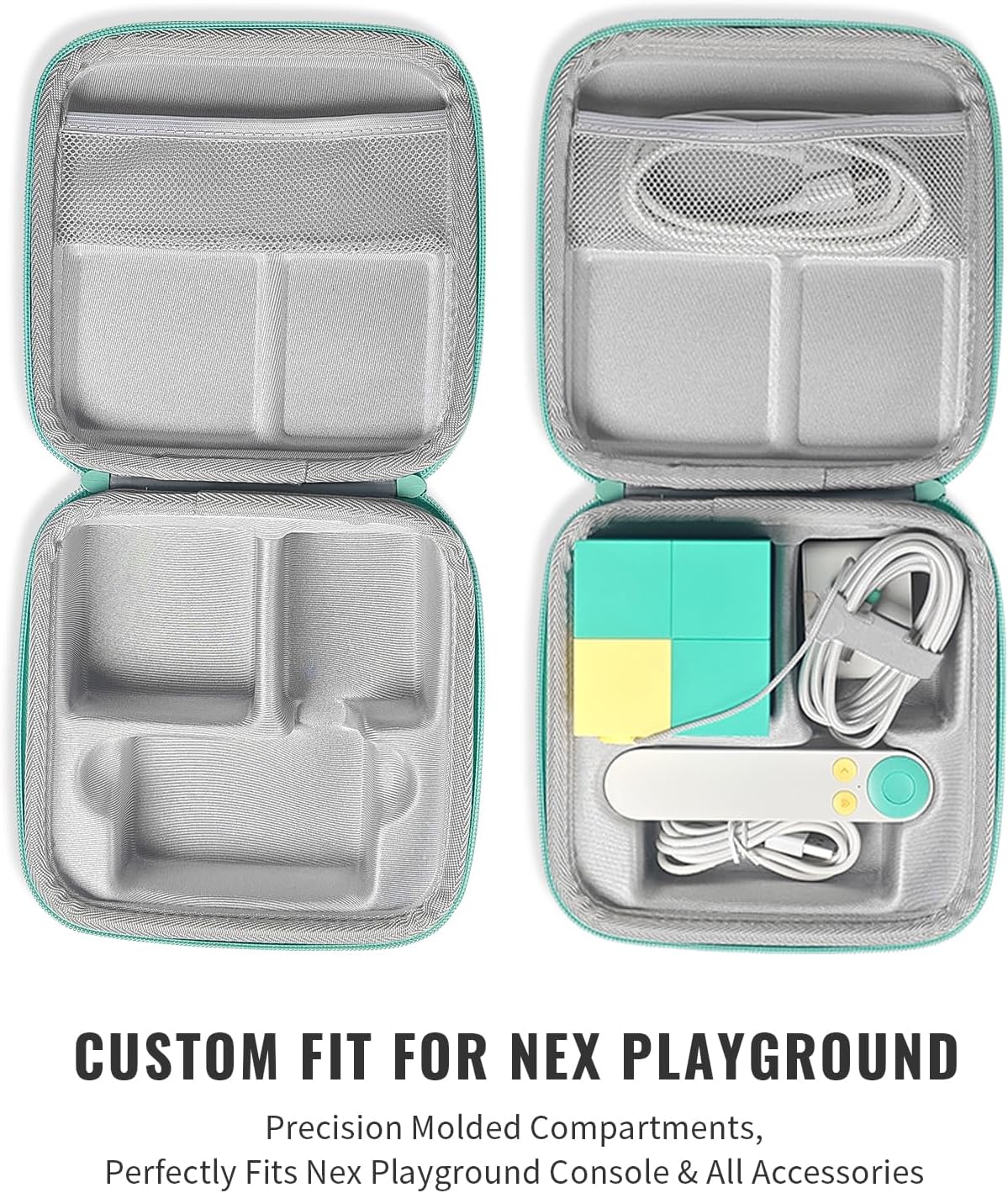 Travel Carry Case Compatible with Nex Playground Game System,Lithtweight Hard Shel lPortable Storage for Indoor Family Game Console HDMI & Power Cord, Remote