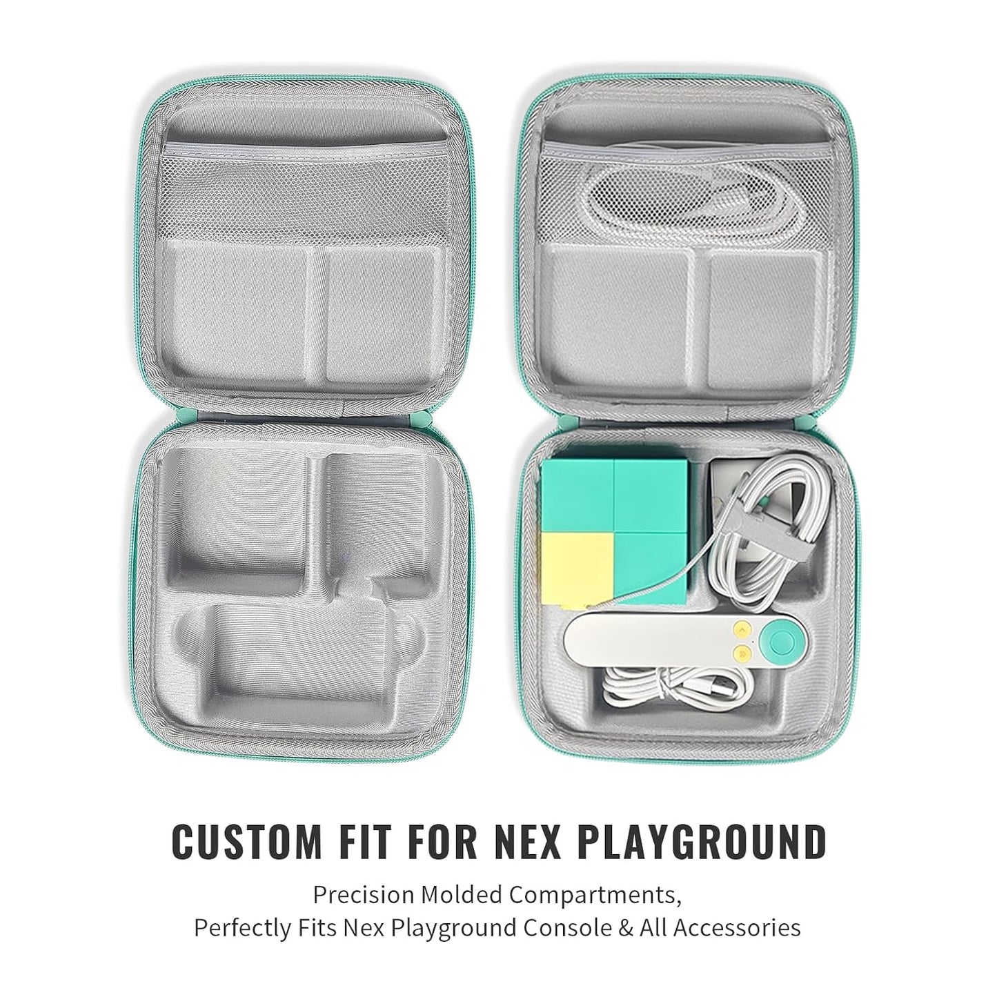 JOYTORN Hard Travel Carrying Case Compatible with Nex Playground Active Play System Console, Portable Storage Bag with Dedicated Compartments for Remote, Adapter and Base Accessories