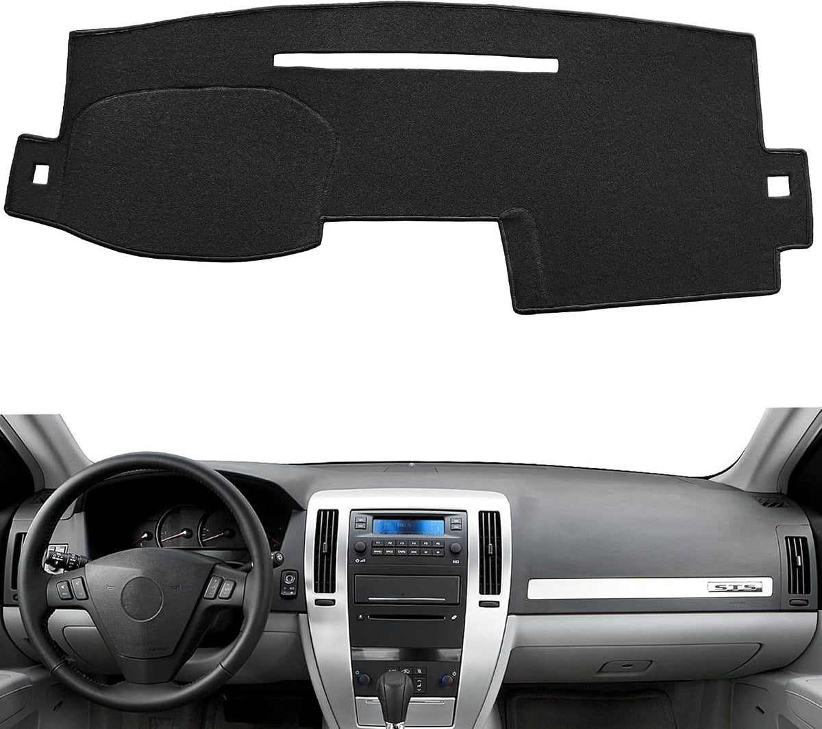 Dash Cover Mat Custom Fit for Cadillac STS Dashboard Pad Cap Carpet Protector K266 (Beige)