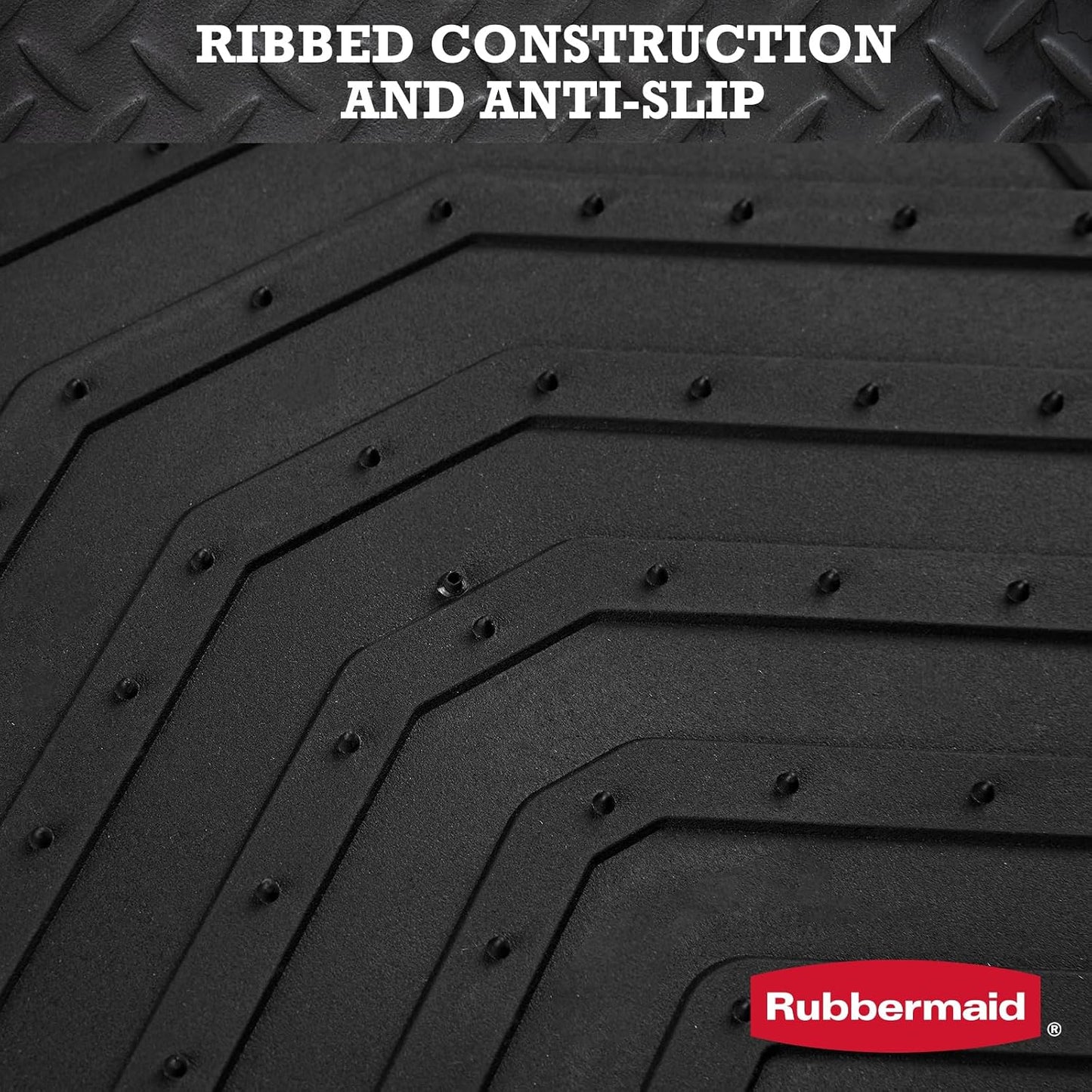 Rubbermaid Car Floor Mat, Heavy Duty All-Weather Car Mats Full Set with Dual-Tone Purple Aluminum Inserts – Universal Fit, Anti-Slip Backing, Trim-to-Fit for Most SUV, Sedan, Van