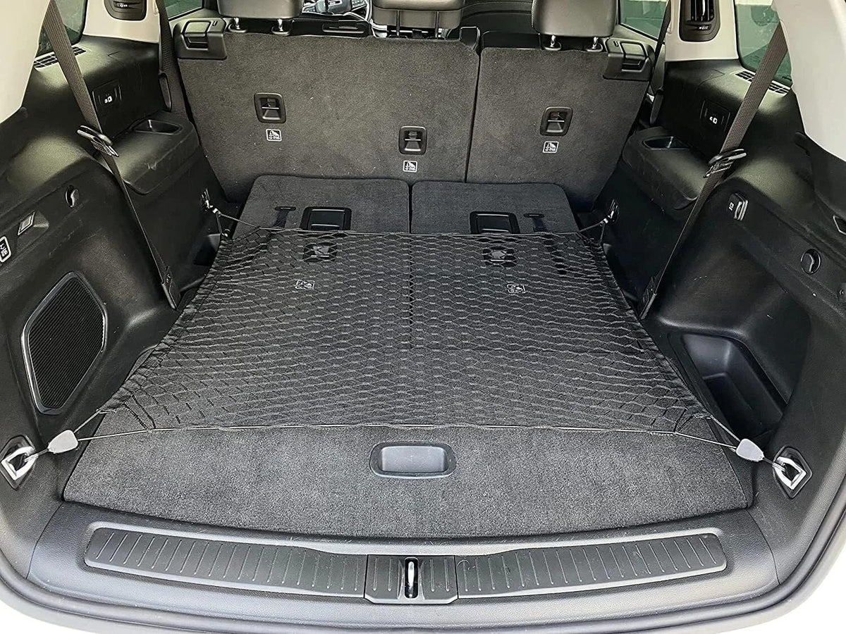 Rear Trunk Organizer Cargo Net for Jeep Grand Cherokee L WL 2021-2026 – Floor Style Cargo Net for SUV – Premium Mesh Car Trunk Organizer – Compatible with Jeep Grand Cherokee L WL