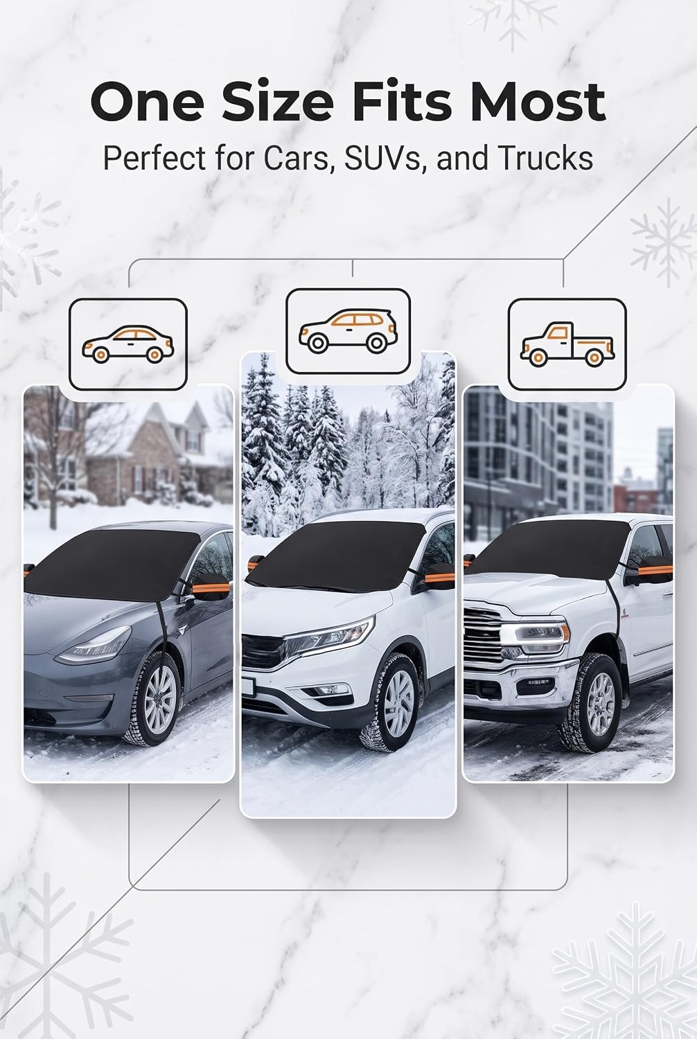 600D Oxford Windshield Snow Cover Hail‑Protection for Car SUV Truck