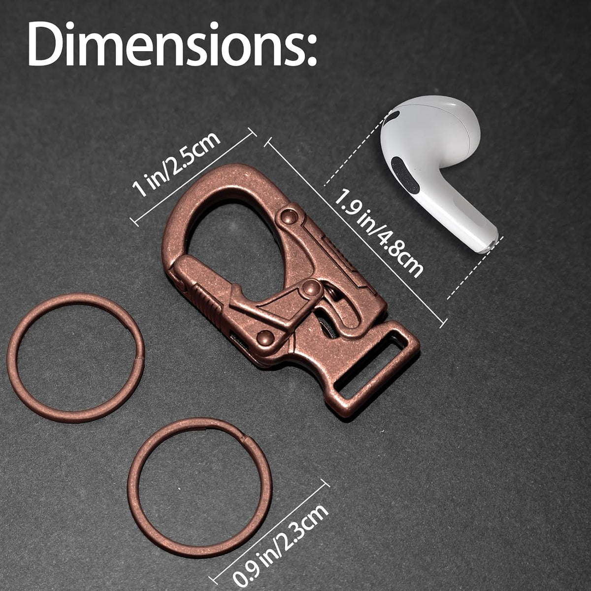 Ahiller Carabiner Clip, Dual Lock Keychain for Daily Use