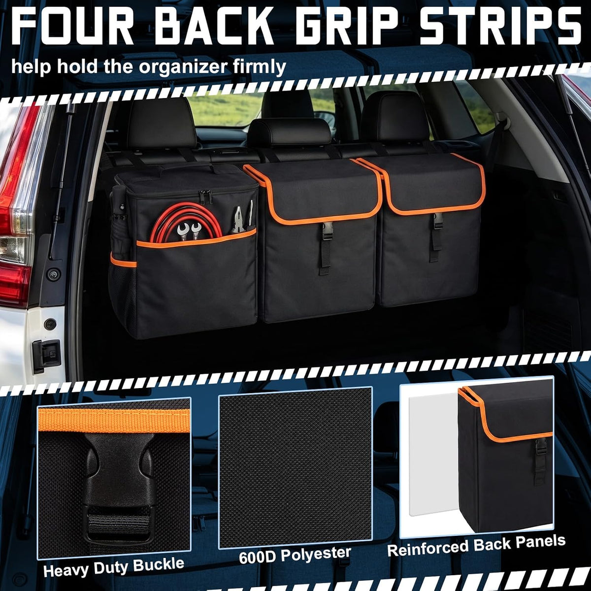 GDNasist Car Trunk Organizer, Backseat Hanging Organizer for SUV/MPV/Truck