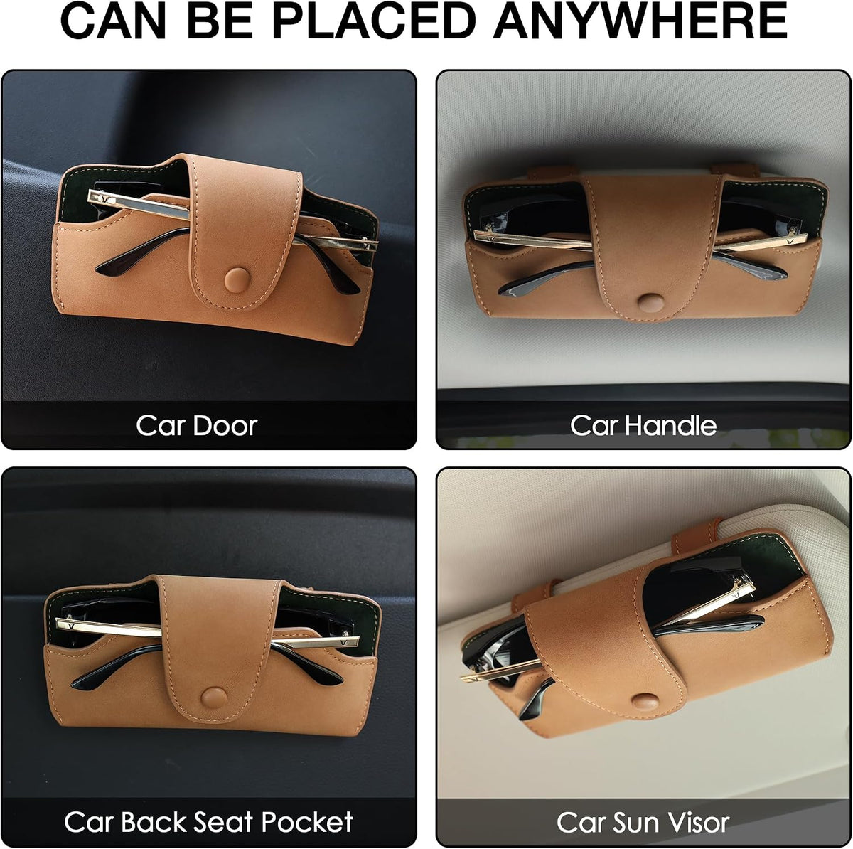 Sunglass Holder for Car Visor Glasses Case Non-Slip Clip Universal for Sunglasses Eyeglasses Car Interior Accessory