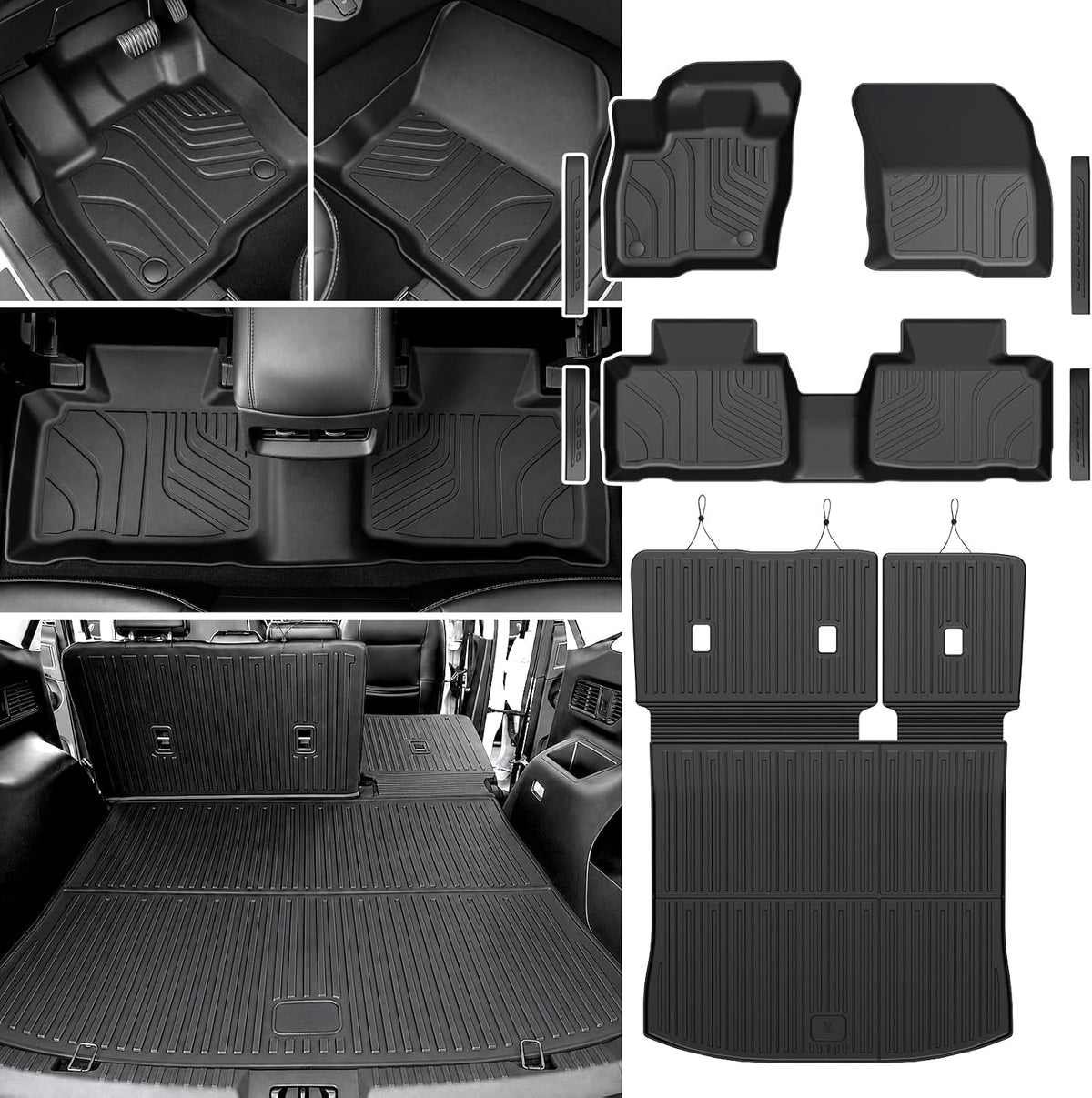 Floor Mats for Ford Edge 2015-2025, with Cargo Mat Backrest Mats