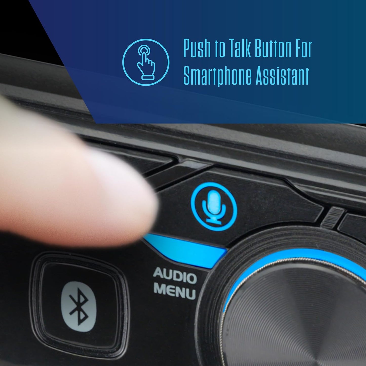 Jensen MPR210 Single DIN Bluetooth Car Stereo, Hands-Free, AM/FM, USB | Bluetooth hands-free calling and streaming, push-to-talk assistant, USB playback and charging