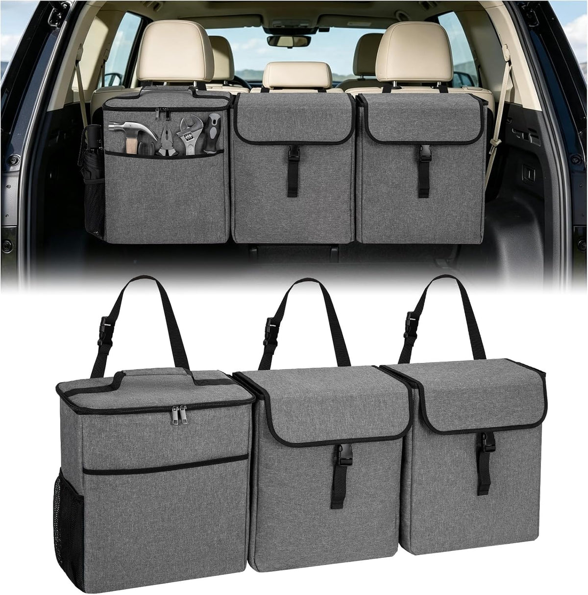 GDNasist Car Trunk Organizer, Backseat Hanging Organizer for SUV/MPV/Truck