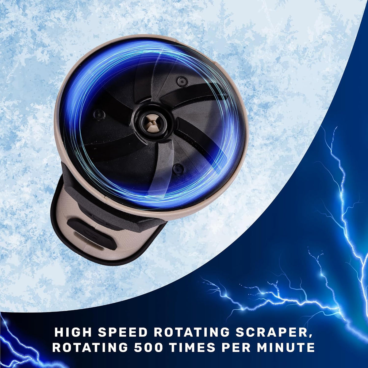 Zento Deals Electric Ice Scraper for Car Windshield – Rechargeable Snow Removal Tool with USB Cable, Cleaning Brush, and Polish Accessories for Effortless Ice and Snow Clearance