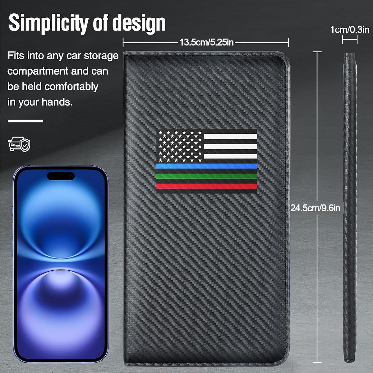 Giftguys Car Insurance and Registration Card Holder | for BMW Ford Tesla Cadillac All Cars | Store Cards, ID License & Essential Documents | Premium Leather with Magnetic Closure