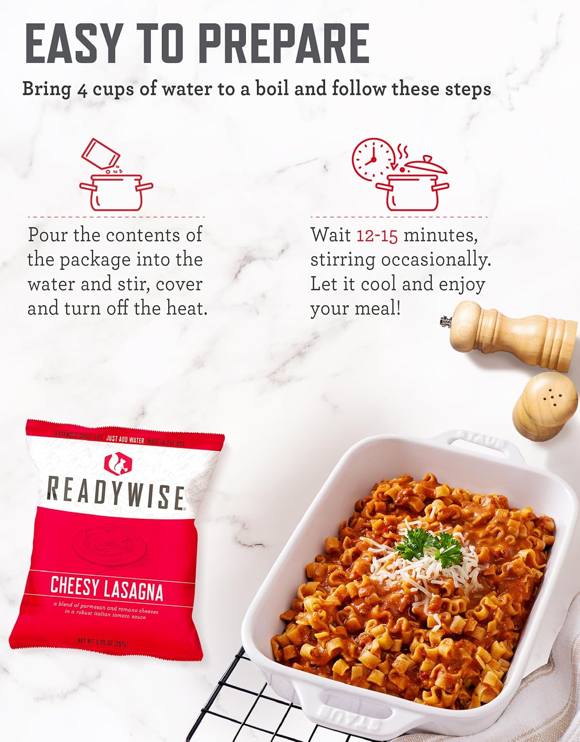 ReadyWise Emergency Food Supply - 104 Servings Variety Pack Bucket, Protein Meals, Dehydrated &amp; Freeze Dried Food for Backpacking, Camping Essentials &amp; Prepping Supplies, up to 25 Year Shelf Life
