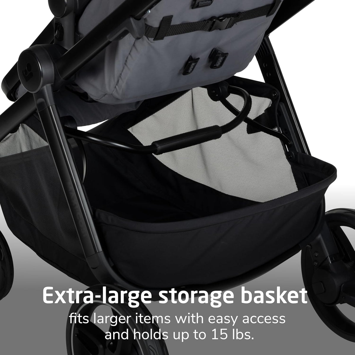 Maxi-Cosi Zelia Pro 5-in-1 Travel System with Mico Pro Infant Car Seat and Baby Stroller Combo, Reversible Seat, Large Wheels, Adjustable Handle, Newborn to Toddler, Lightweight, Sea Salt