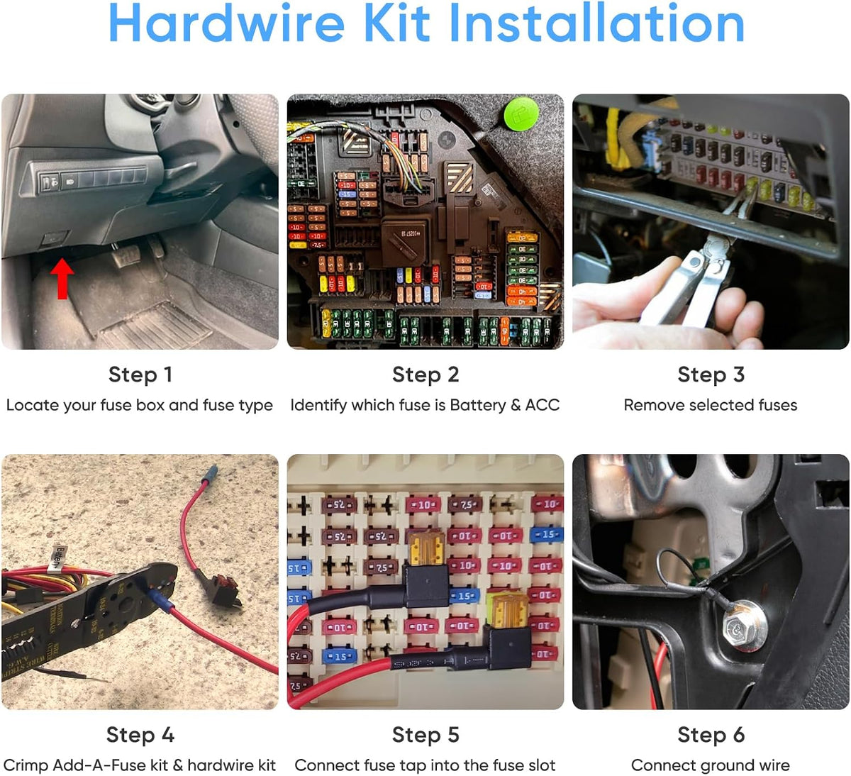 VIOFO HK4 Hardwire Kit with 8pcs Full Set Circuit Fuse Tap, Type-C Port, for A329 series/A229 series/A119Mini2/A139Pro/WM1/T130 Dash Cam