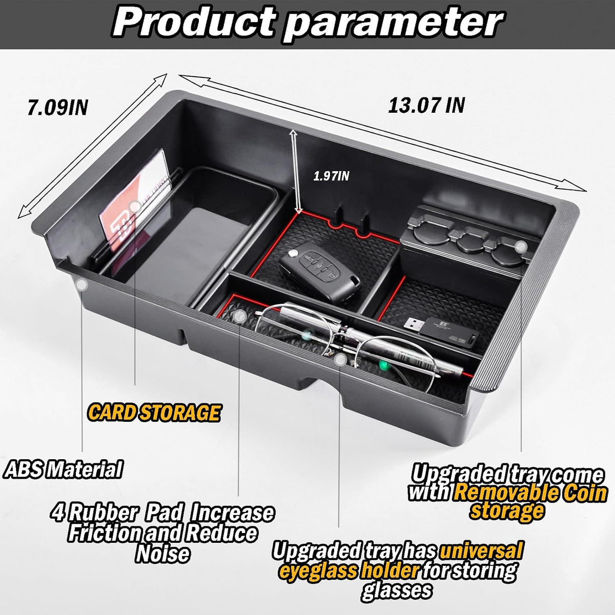 Center Console Organizer for 2014-2018 Silverado 1500 / Sierra 1500