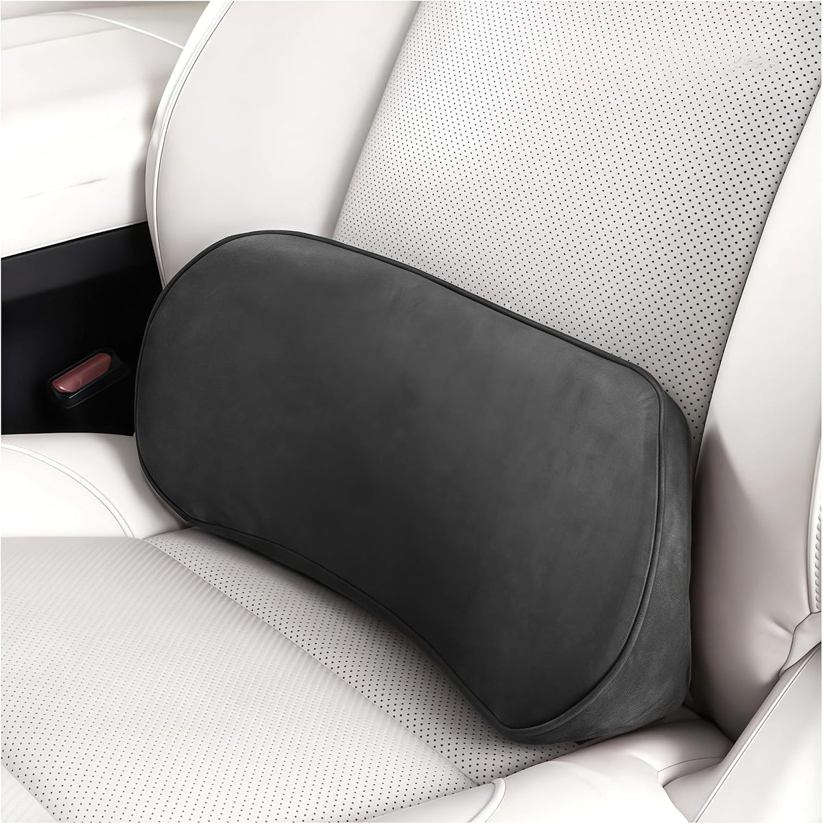Zpana Car Lumbar Support Pillow, Memory Foam Back Cushion, Black