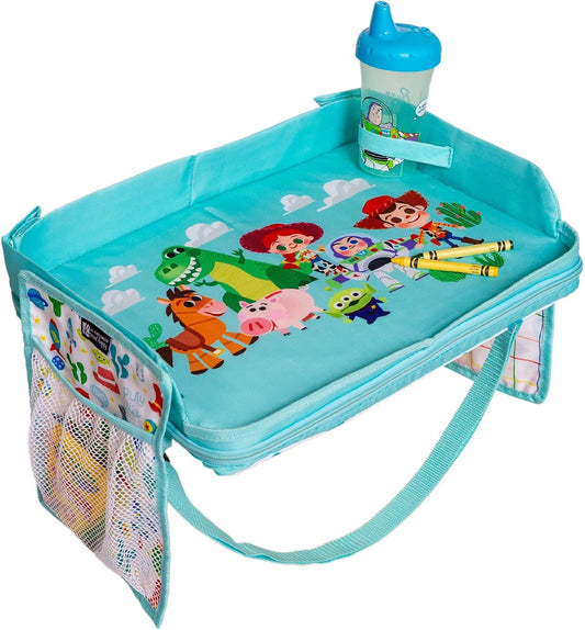 J.L. Childress Disney Baby 3-IN-1 Kids Travel Tray & Tablet Holder - Car Seat Lap Tray Desk for Toddlers, Road Trip Essentials, Car Seat Activity Table, Travel Accessories - Toy Story