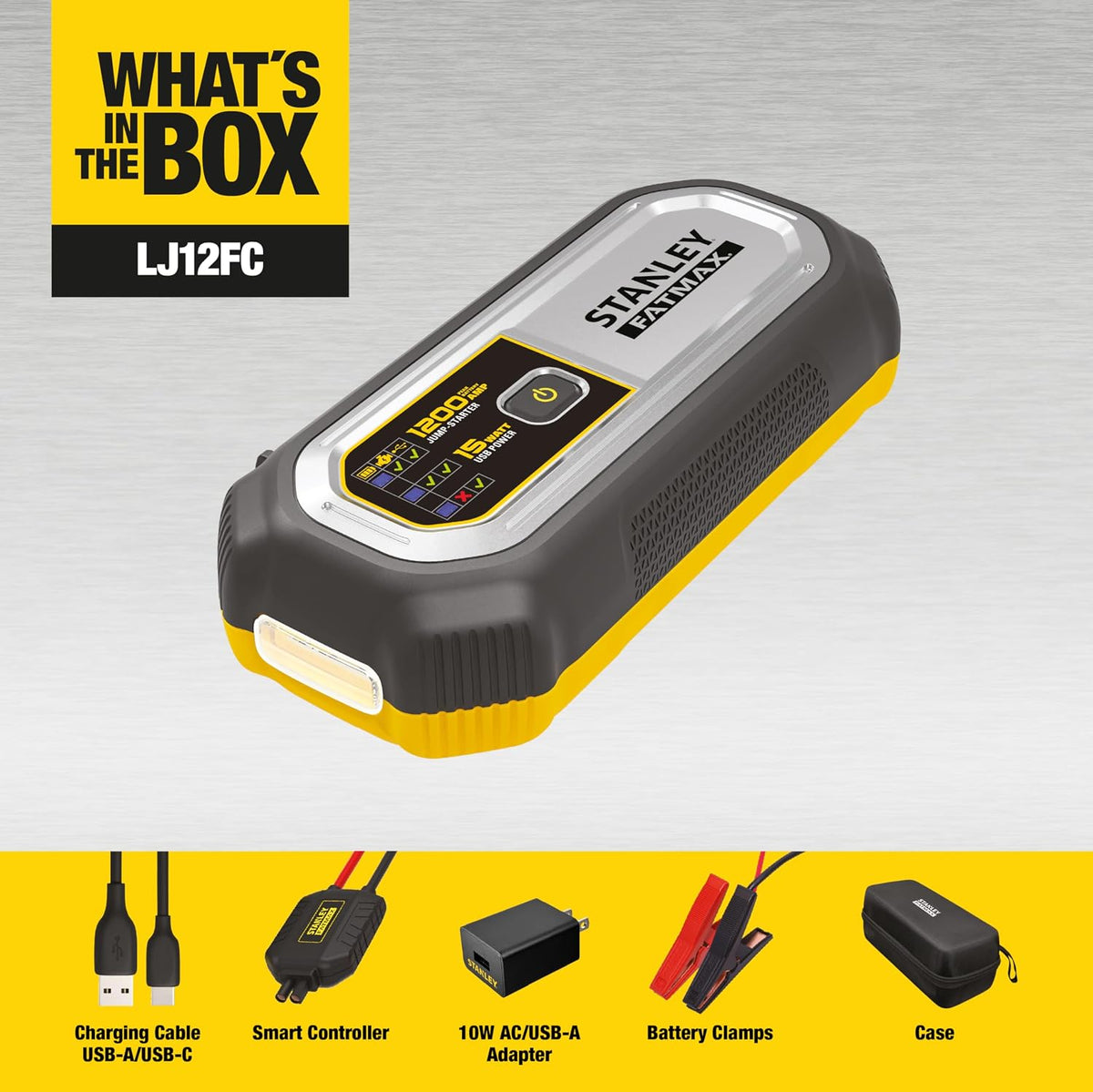 STANLEY LJ12FC 1200 Amp Lithium Jump Starter with Carrying Case